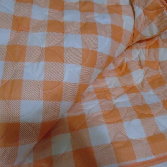 Full Queen Quilt Carrot Ensemble reversable bedspread and std pillow shams 3431 - Picture 4 of 8